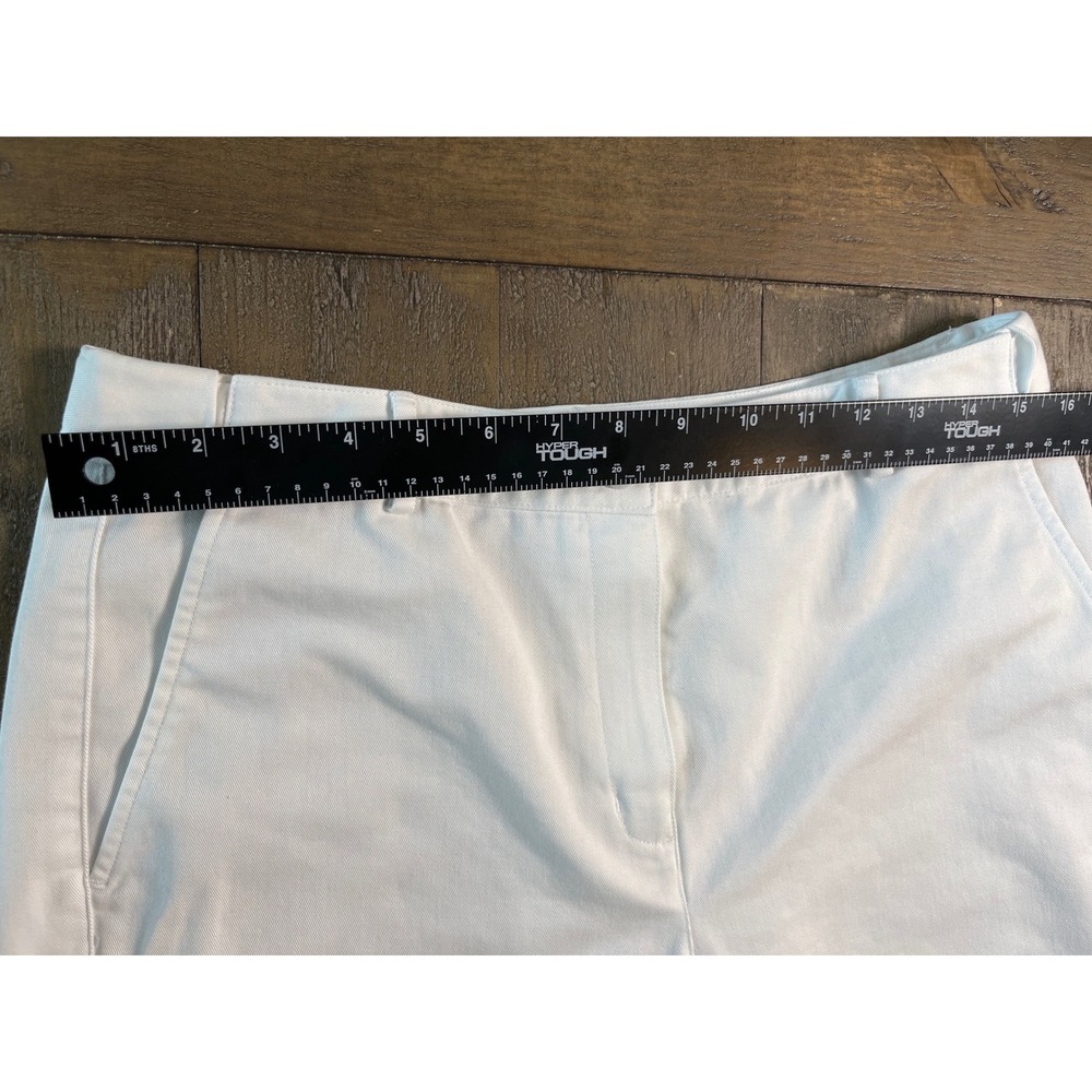 LL Bean Classic‎ Fit White Chinos Womens 10 Reg 100% Cotton Straight Leg 277330 - Picture 4 of 9